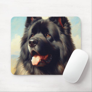 Vintage Bouvier des Flandres Gemälde Mousepad