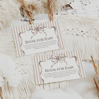 Vintage Bow Cafe Bebe Coffee Buch für Baby Shower Begleitkarte