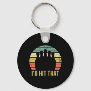 Vintage Bowling-Mannschaft Spaß Retro Bowler Sport Schlüsselanhänger