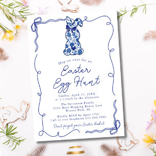 Vintage Bows Chinoiserie Bunny Osterfest Ei Hunt Einladung