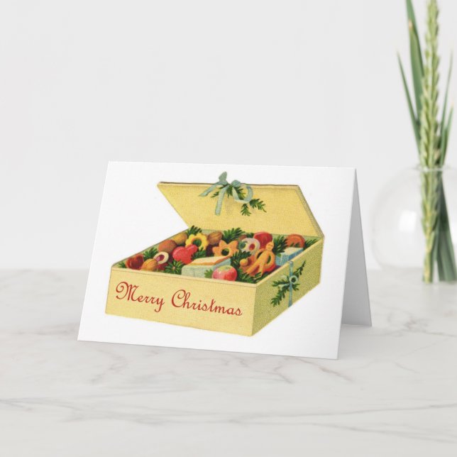 Vintage Box Weihnachtskochtelefone Feiertagskarte (Vorderseite)