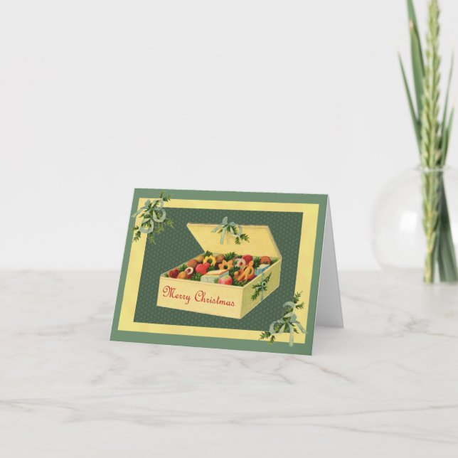 Vintage Box Weihnachtskochtelefone Feiertagskarte (Vorderseite)