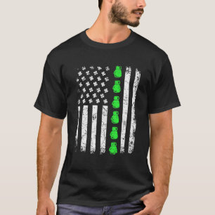 Vintage Boxen Amerikanische Flagge St. Patrick's D T-Shirt