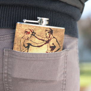 Vintage-Boxen Männer Flachmann