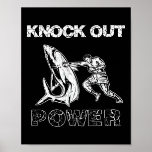 Vintage Boxer Mann Knockout Power, Bestes Boxen Ki Poster