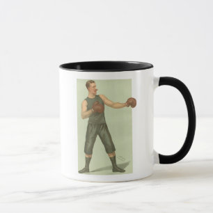 Vintage Boxer mit langen grünen Shorts Tasse