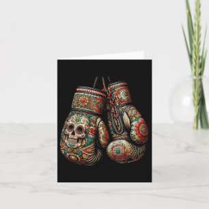 Vintage Boxhandschuhe im mexikanischen Stil Azteke Karte