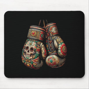 Vintage Boxhandschuhe im mexikanischen Stil Azteke Mousepad