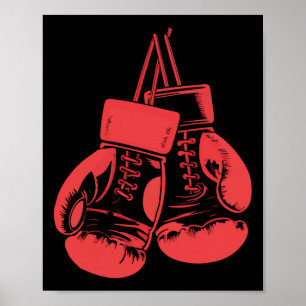 Vintage Boxhandschuhe Kickboxen Boxfan Boxe Poster