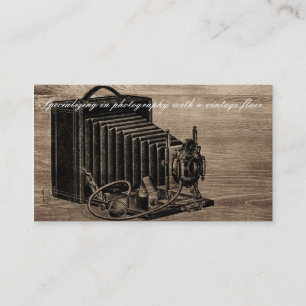 Vintage-Boxkamera-Fotograf-Geschäftskarte Visitenkarte