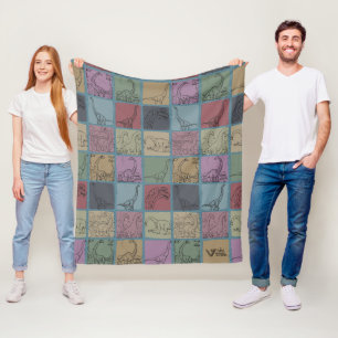 Vintage-Brachiosaurus-Dinosaurierdecke Retro-Dino Fleecedecke