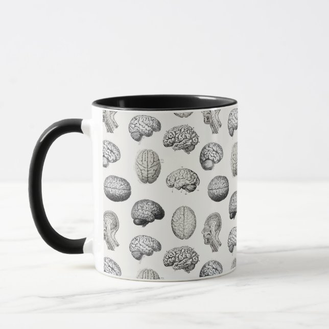 Vintage Brain Anatomy Biology Illustrations Tasse (Links)