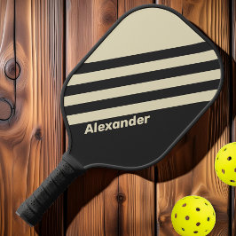 Vintage Brandklappen mit Namen Pickleball Schläger