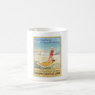 Vintage Brandung, die Südafrika badet Tasse