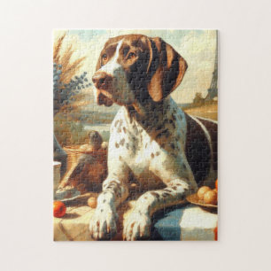 Vintage Braque Français Malerei Puzzle