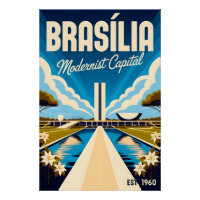 Vintage Brasília Brasilien Modernistische Hauptsta