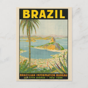 Vintage Brasilien Brasilianischer Tourismus Reise Postkarte