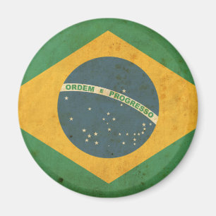 Vintage Brasilien-Flagge Magnet