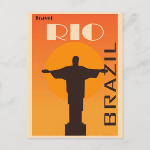 Vintage Brasilien Rio de Janeiro Reise Postkarte