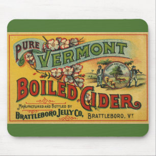 Vintage Brattleboro Jelly Boiled Cider Vermont Mousepad