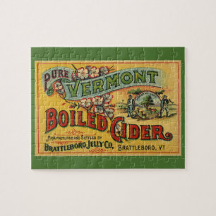 Vintage Brattleboro Jelly Boiled Cider Vermont Puzzle
