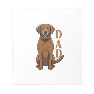 Vintage-Braun-Hund-Vater-Shirt-Design_1 Notizblock