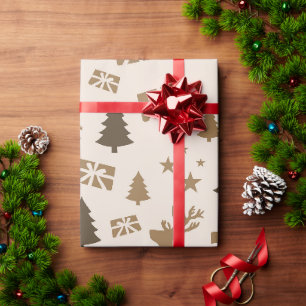 Vintage braune Ästhetik Geschenkpapier