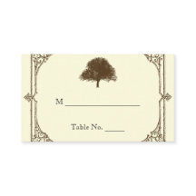 Vintage braune Eichenbäume Creme Hochzeiten Platzk