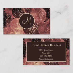 Vintage Braune Luftballons Eventplaner Abstract Visitenkarte