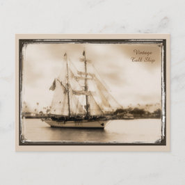 Vintage braune Tallpost-Karte Postkarte