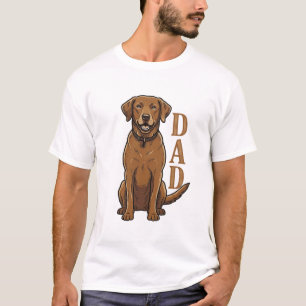 Vintage Braunes Hund Papa-Shirt Design_1 T-Shirt