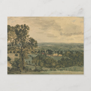 Vintage Braunlandschaft landschaftlich Postkarte