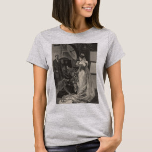 Vintage Braut, Brautporträt mit Fotograf T-Shirt