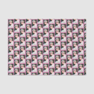 Vintage Braut Hochzeit Weiße Spitzen Floral auf Ro Seidenpapier