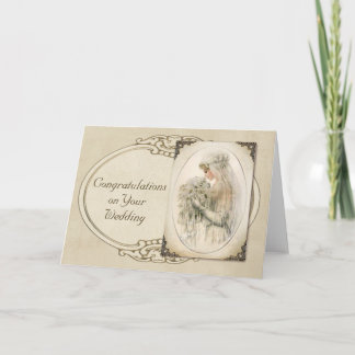 Vintage Braut Karte