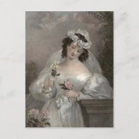 Vintage Braut mit Blume