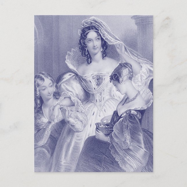 Vintage Braut Postkarte (Vorderseite)