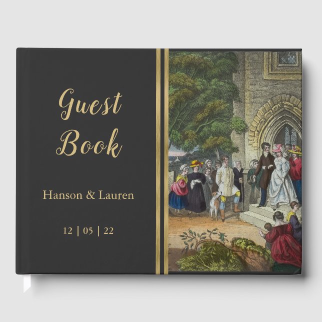 Vintage Braut- und Gräuelkunst Gästebuch (Vorderseite)