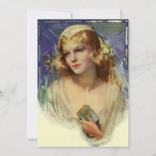 Vintage Brautbibel, Religiöse Hochzeitseinladung