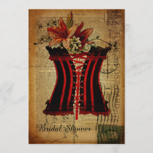 Vintage Brautparty-Dessous-Dusche Einladung