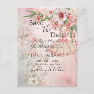 Vintage-Brautschürze-Kleid Save-the-Date Postkarte