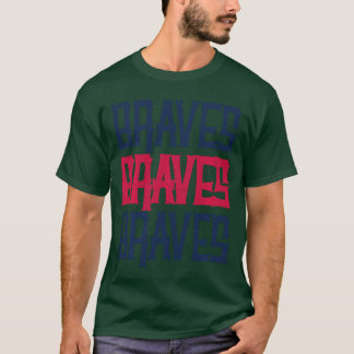 Vintage Braves Retrohree Stripe Weathered Freund T-Shirt