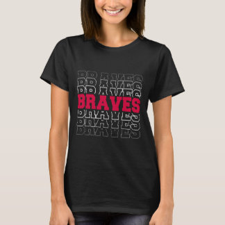 Vintage Braves Schul-Sportname  T-Shirt