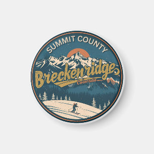 Vintage Breckenridge Colorado Rocky Mountain Magnet