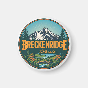 Vintage Breckenridge Colorado Rocky Mountain Magnet