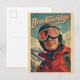 Vintage Breckenridge Colorado Rocky Mountain Postkarte
