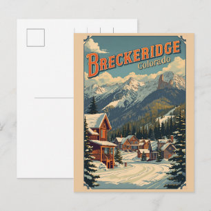 Vintage Breckenridge Colorado Rocky Mountain Postkarte
