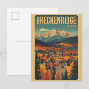 Vintage Breckenridge Colorado Rocky Mountain Postkarte