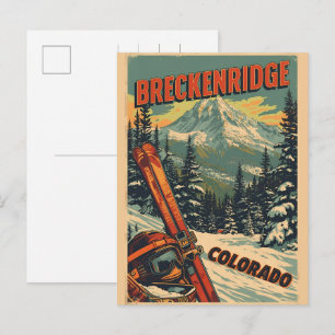 Vintage Breckenridge Colorado Rocky Mountain Postkarte