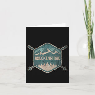 Vintage Breckenridge Souvenir Skier Retro Breckinr Karte